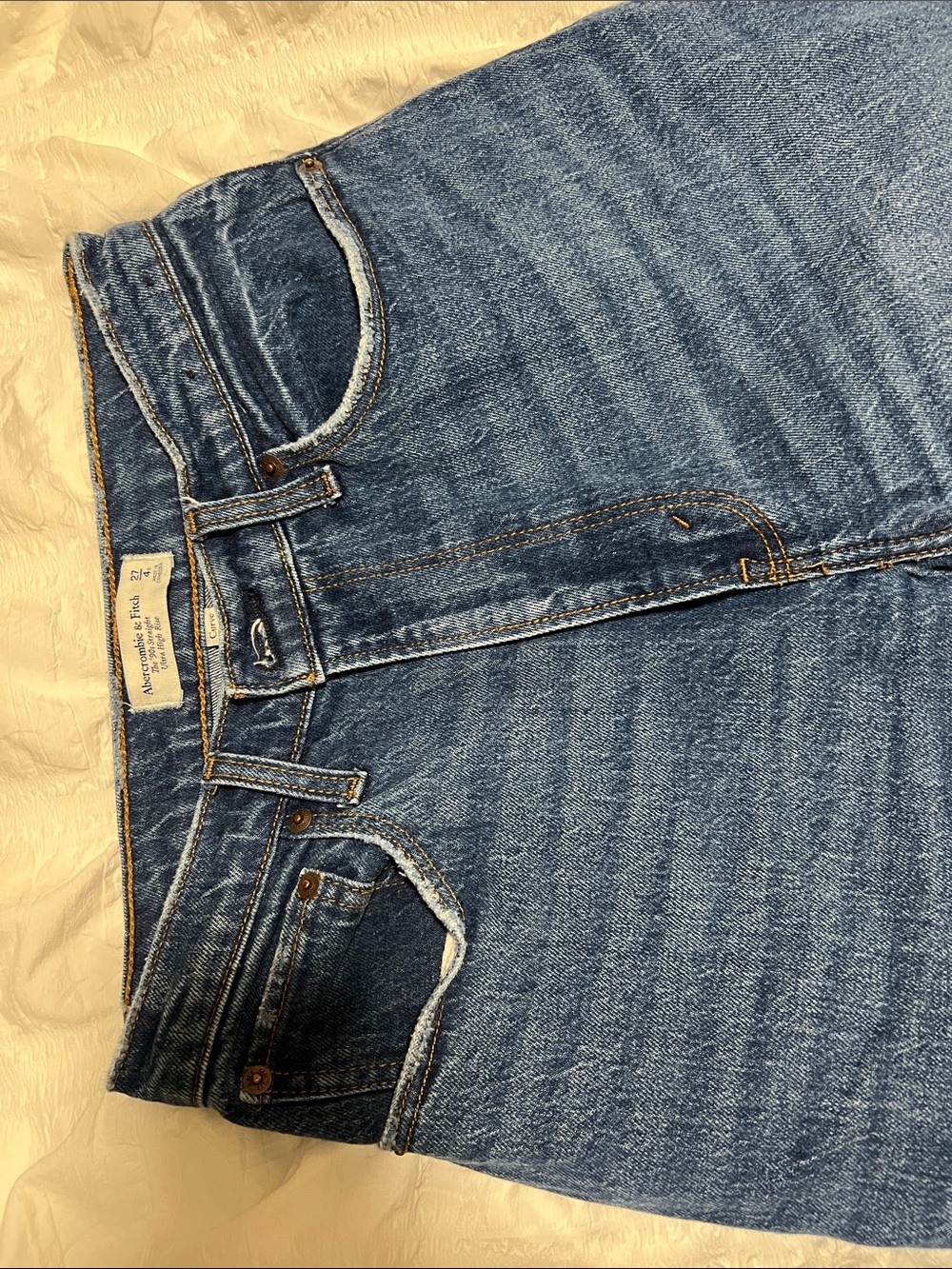 Abercrombie & Fitch Mid-Blue High-Rise Women's Jeans